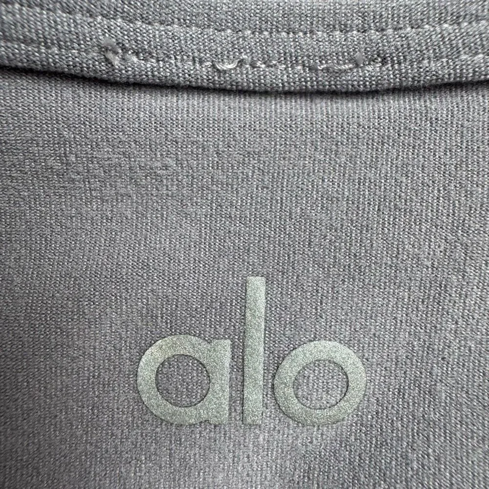 Alo Yoga Alosoft Head Start Sports Bra Fog Gray Size Small Yoga Running